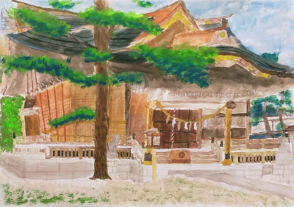「八幡様の本堂」裏館小学校　４年　佐藤　灯理